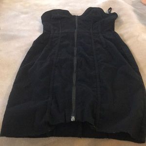 Black zip up strapless dress